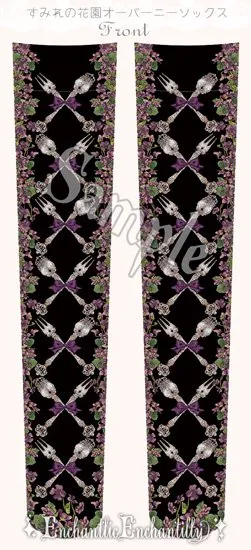 Sumire's Flower Garden Over Knee Socks