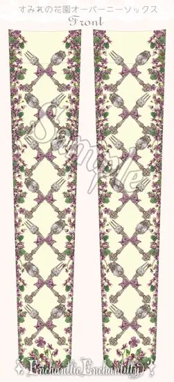 Sumire's Flower Garden Over Knee Socks