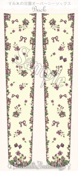 Sumire's Flower Garden Over Knee Socks