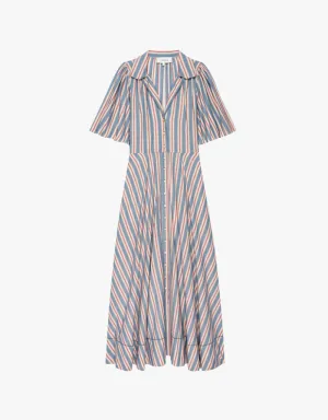The Great The Bridge Dress in Blue Frontier Stripe