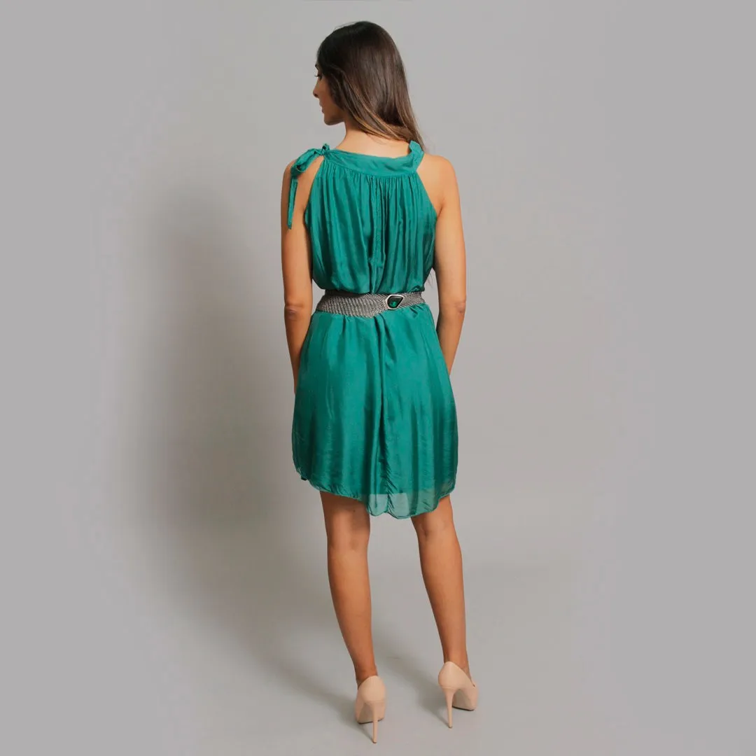 The Halter Silk Dress