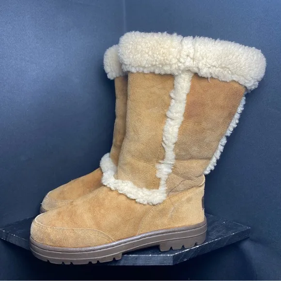 Ugg Sundance calf high chestnut boots