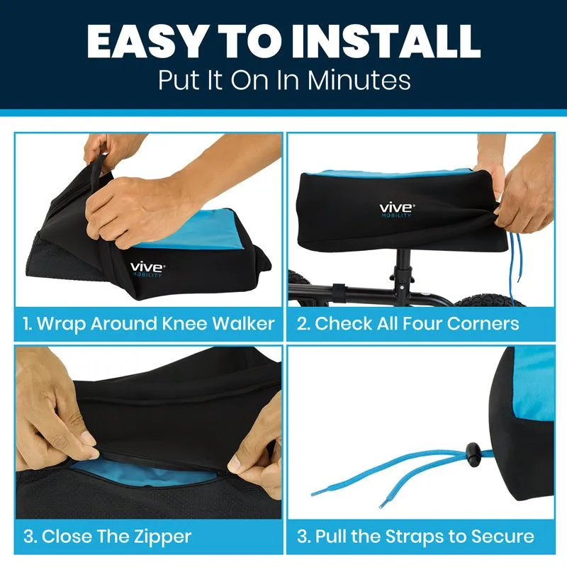 Vive Mobility Foam Knee Walker Pad with Comfort Gel