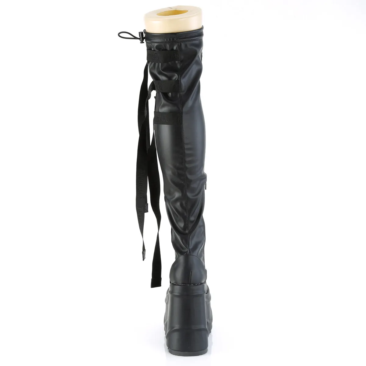 WAVE-315  Black Stretch Vegan Leather