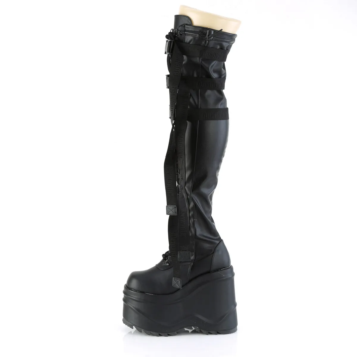 WAVE-315  Black Stretch Vegan Leather