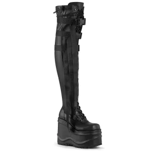 WAVE-315  Black Stretch Vegan Leather