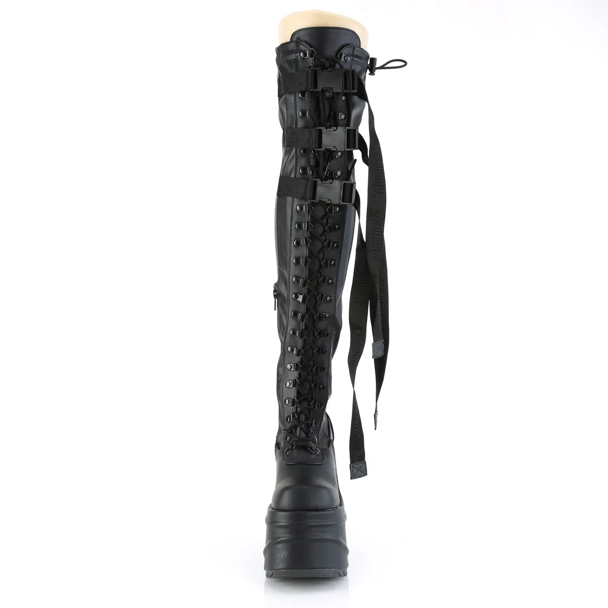 WAVE-315  Black Stretch Vegan Leather