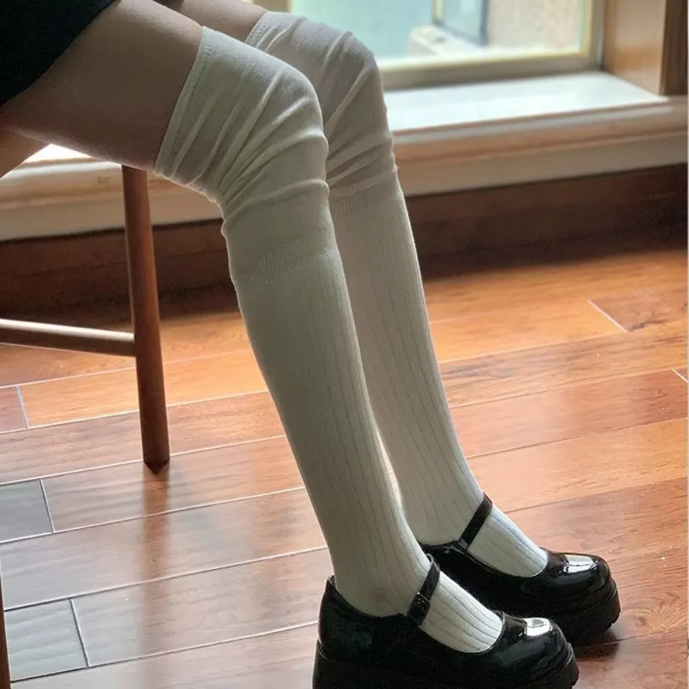 Women's Solid Color Warm Over-the-Knee Socks