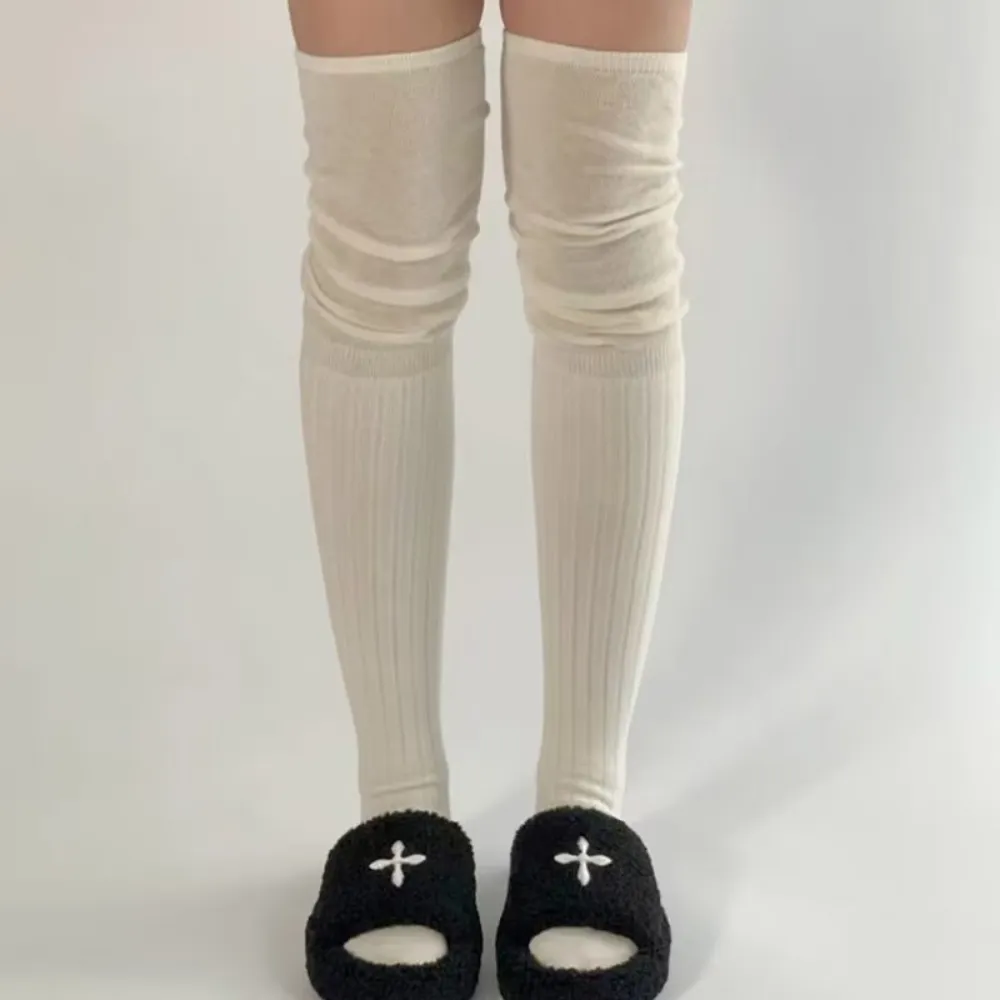 Women's Solid Color Warm Over-the-Knee Socks