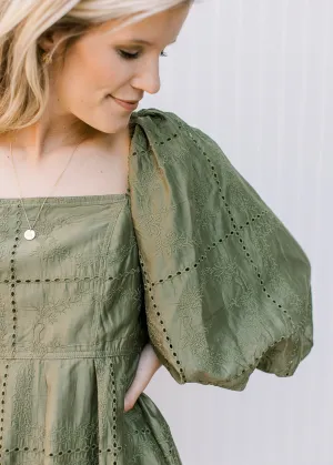 XZ Olive Details Dress