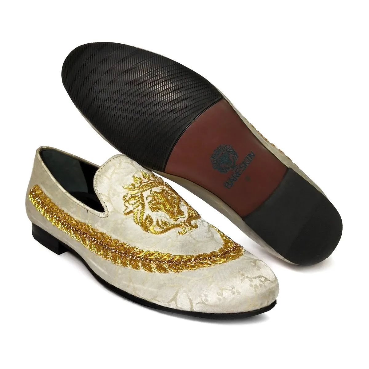 Zardosi Lion Dove Slip-on with Stem Design By Brune & Bareskin